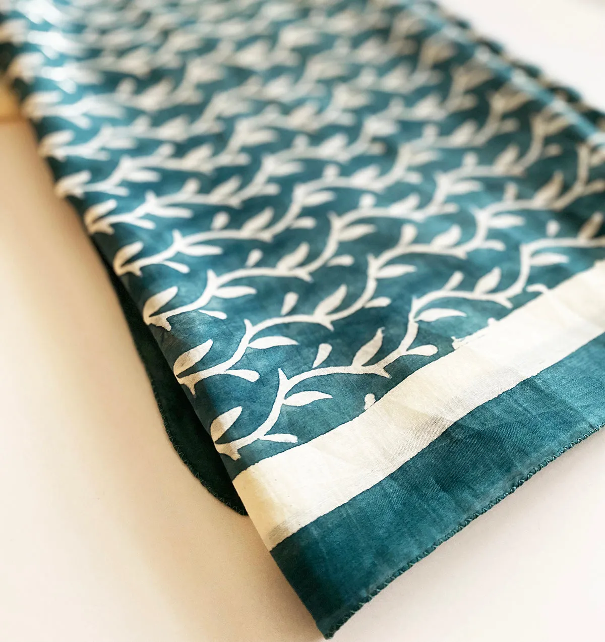 Cotton Silk Scarf | Vines Forest
