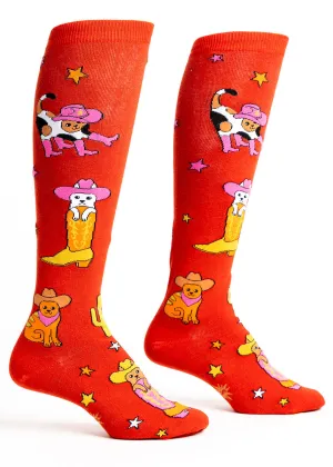 Cowboy Cats Knee Socks
