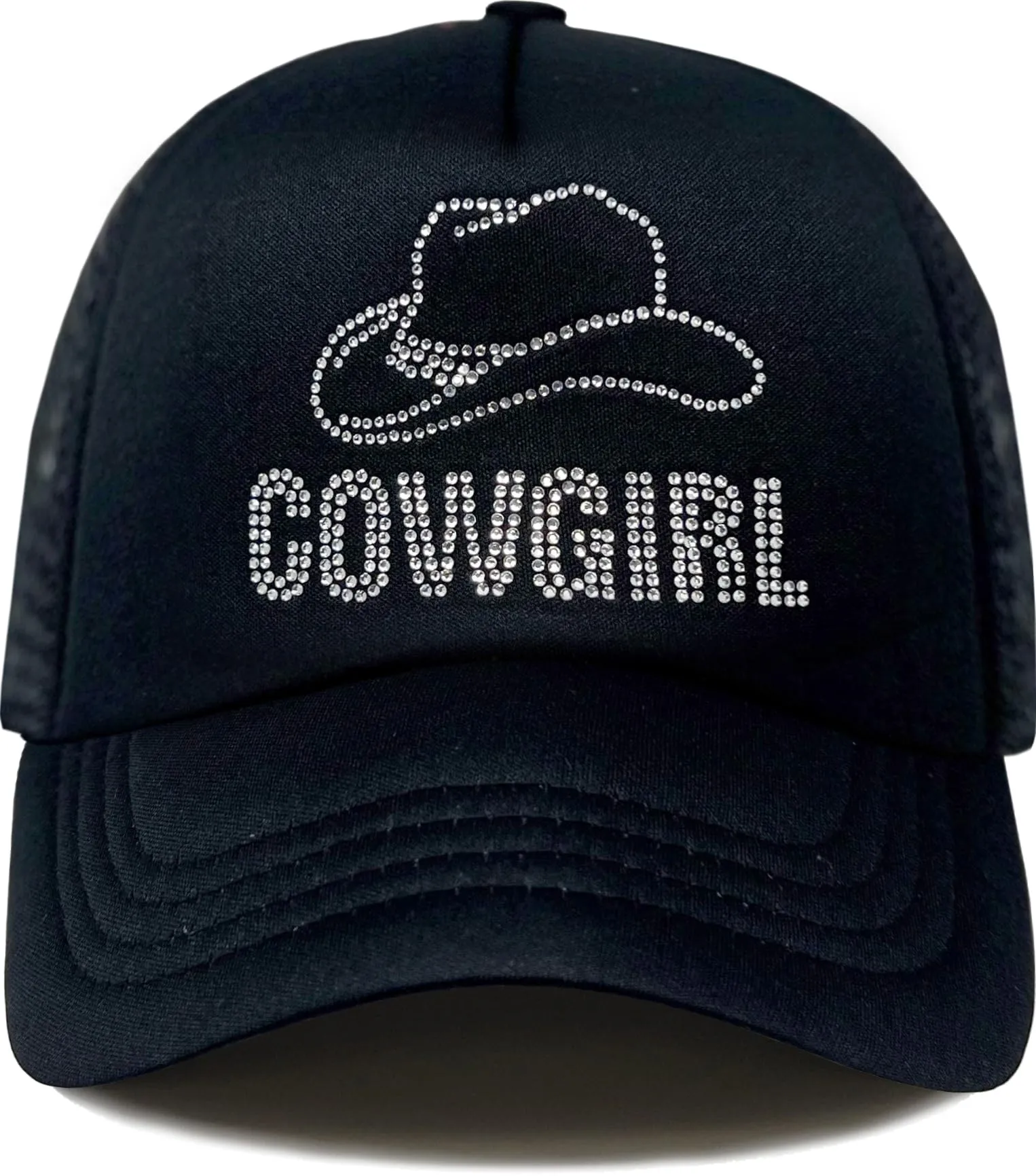 Cowgirl Rhinestone Embellished Trucker Hats by Funky Junque