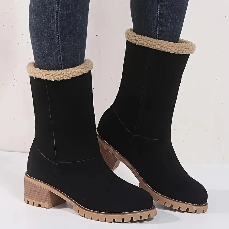 Cozy Comfort Plush-Lined Chelsea Boots for Women