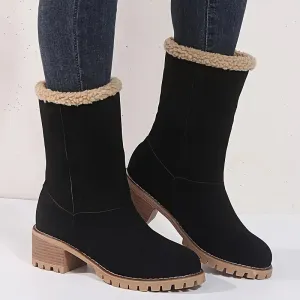 Cozy Comfort Plush-Lined Chelsea Boots for Women