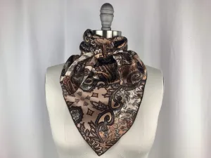 CR Earthy Paisley Silk Scarf