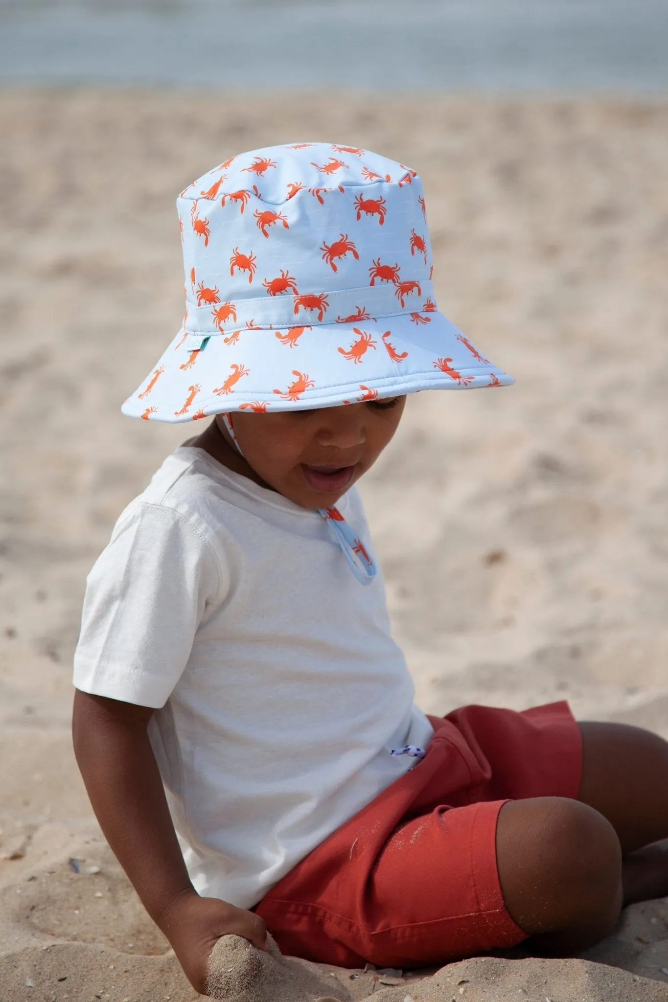 Crab Wide Brim Swim Bucket Hat