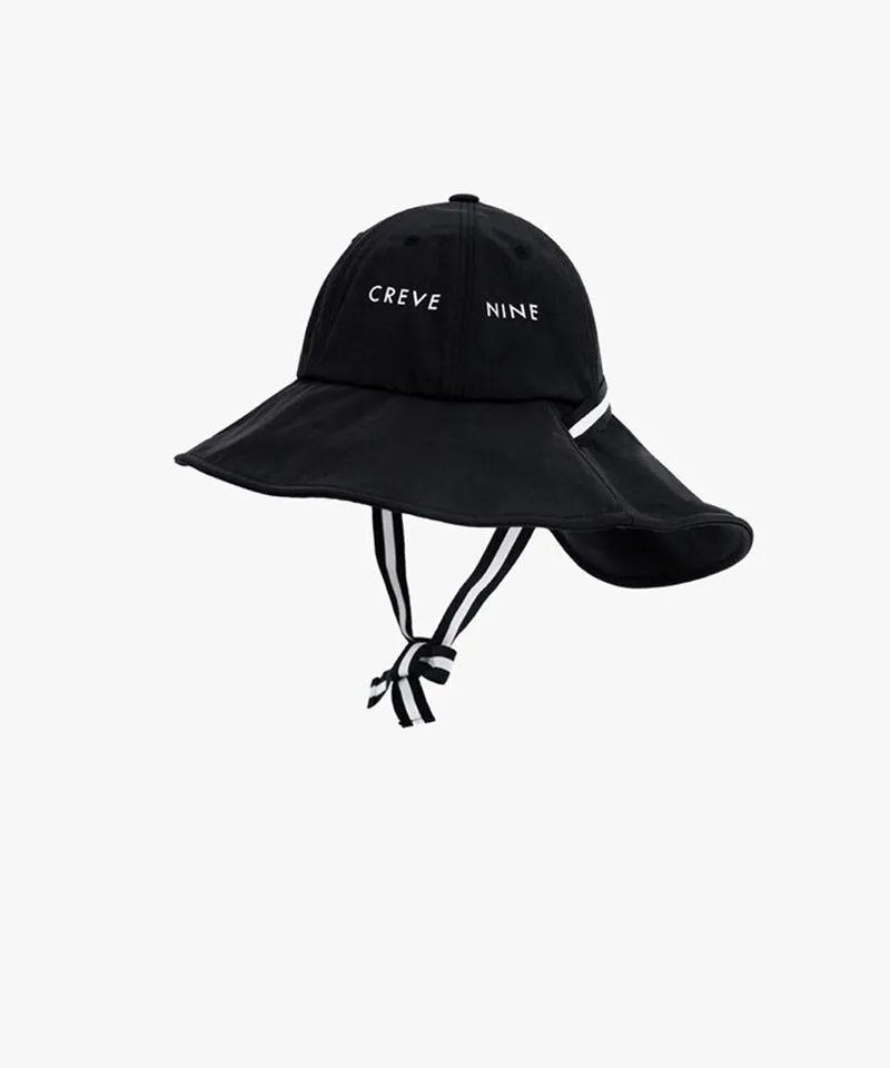 CREVE NINE: Women's Logo Strap Bucket Hat - Black