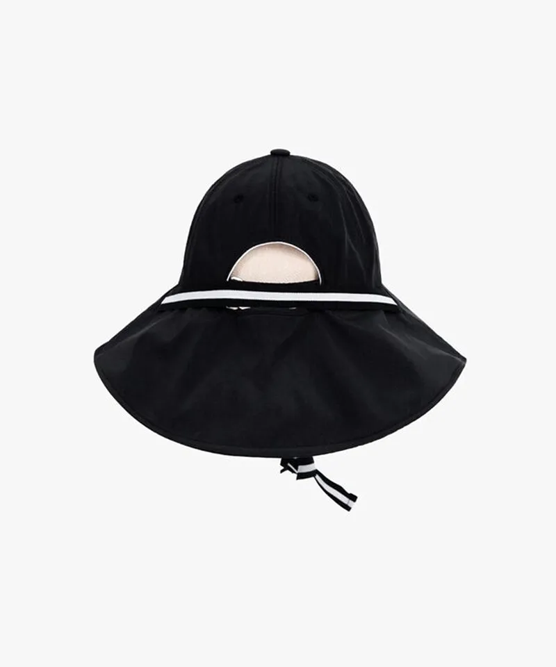 CREVE NINE: Women's Logo Strap Bucket Hat - Black