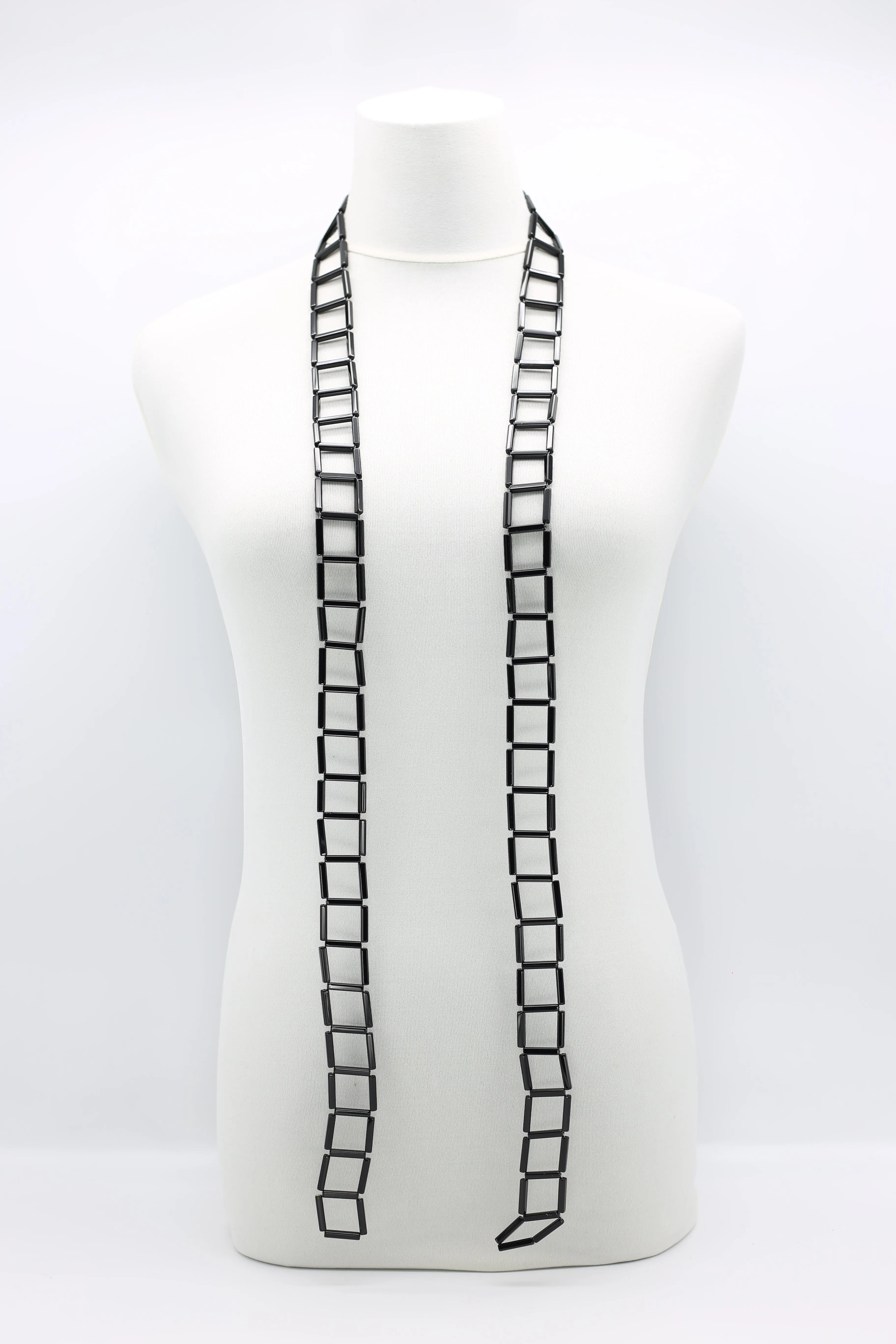 Crystal Tube Lariat Necklaces