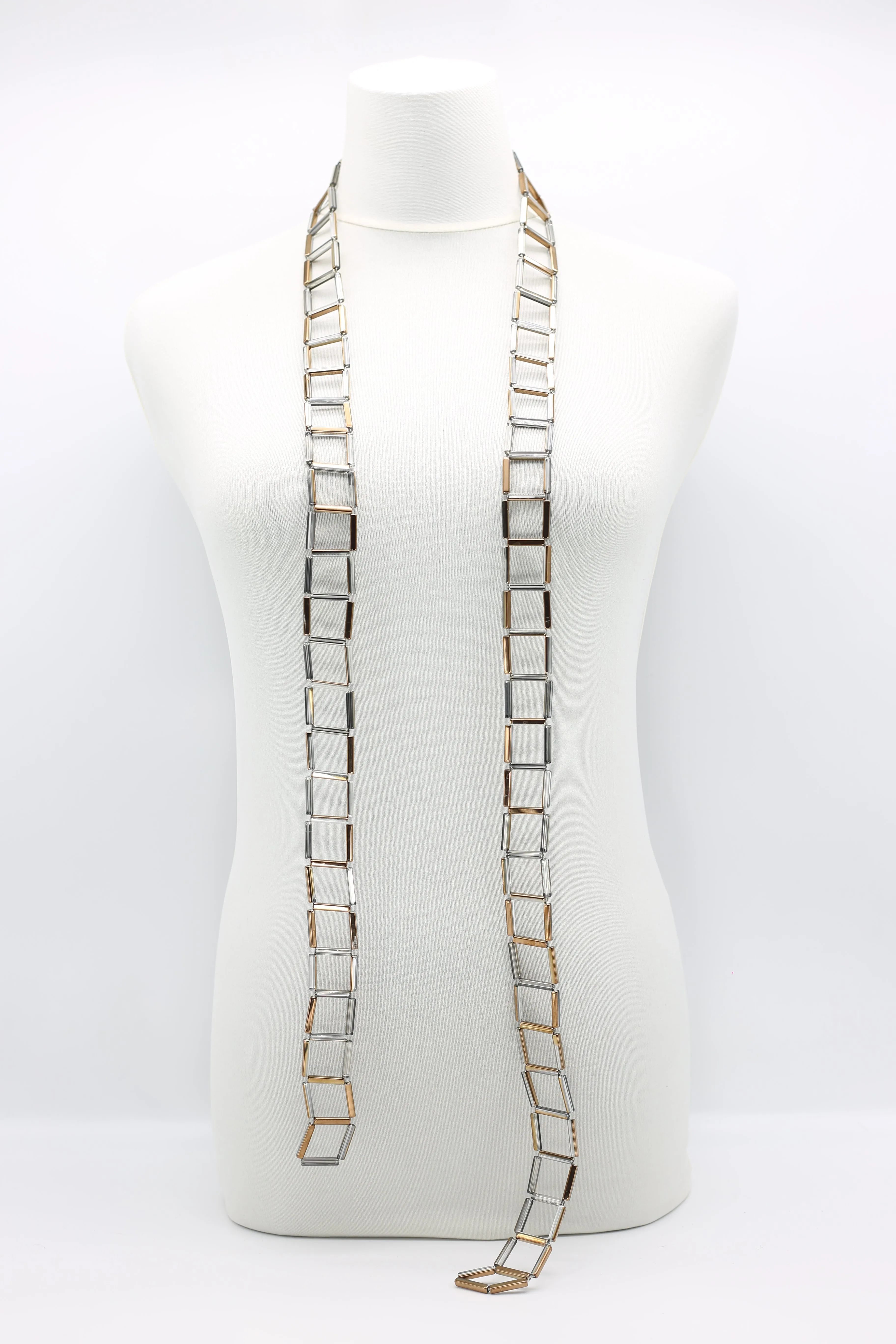 Crystal Tube Lariat Necklaces
