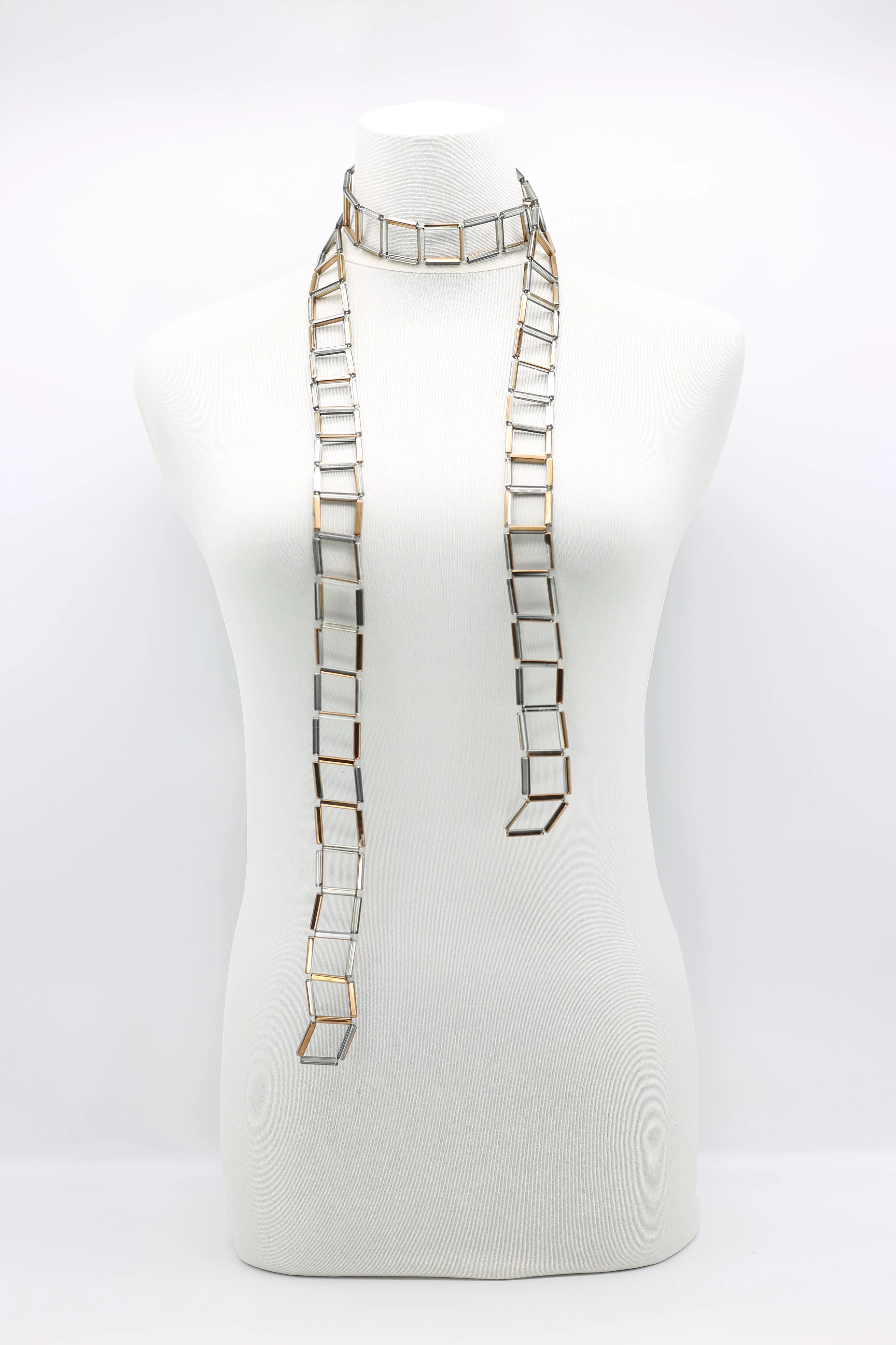 Crystal Tube Lariat Necklaces