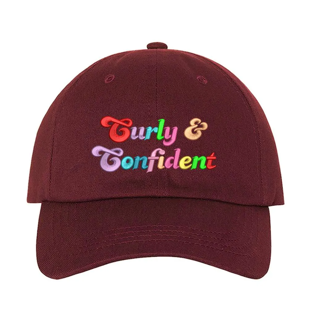 Curly and Confident Embroidered Baseball Cap