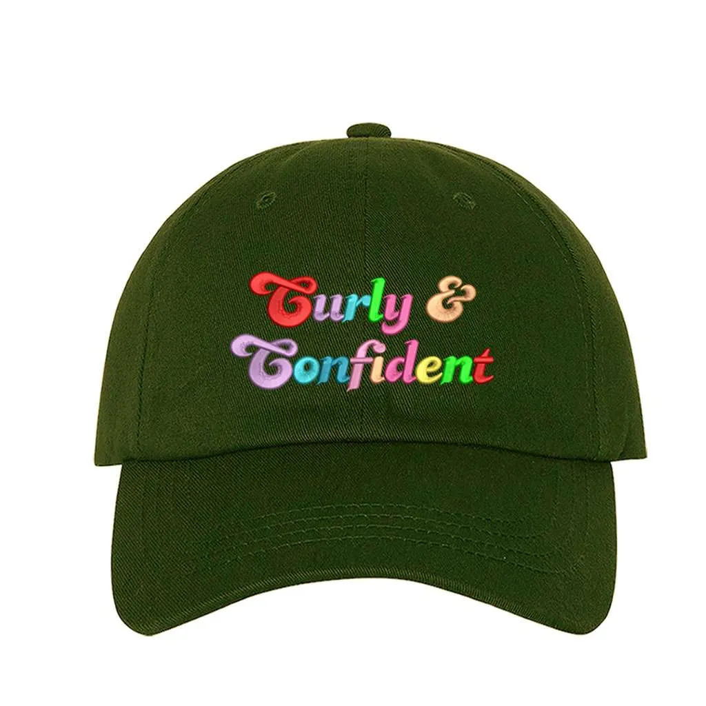 Curly and Confident Embroidered Baseball Cap