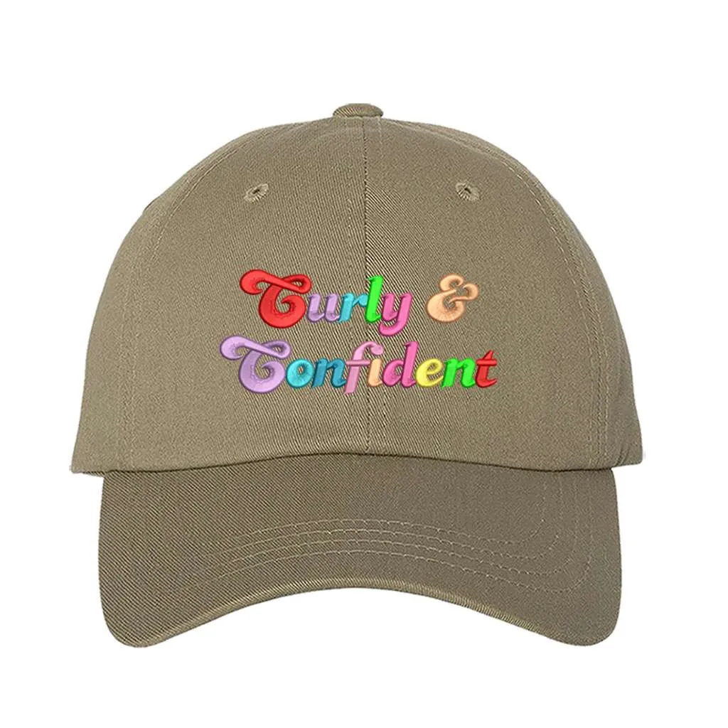 Curly and Confident Embroidered Baseball Cap