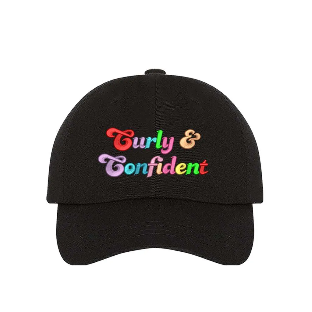 Curly and Confident Embroidered Baseball Cap