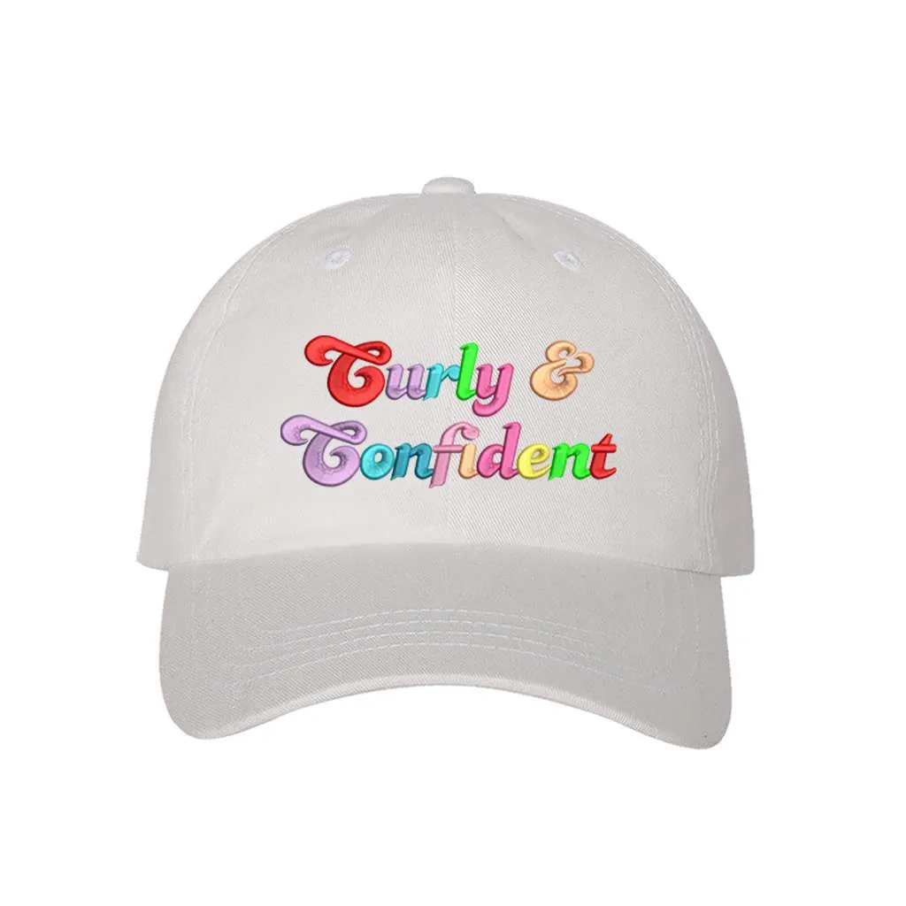 Curly and Confident Embroidered Baseball Cap