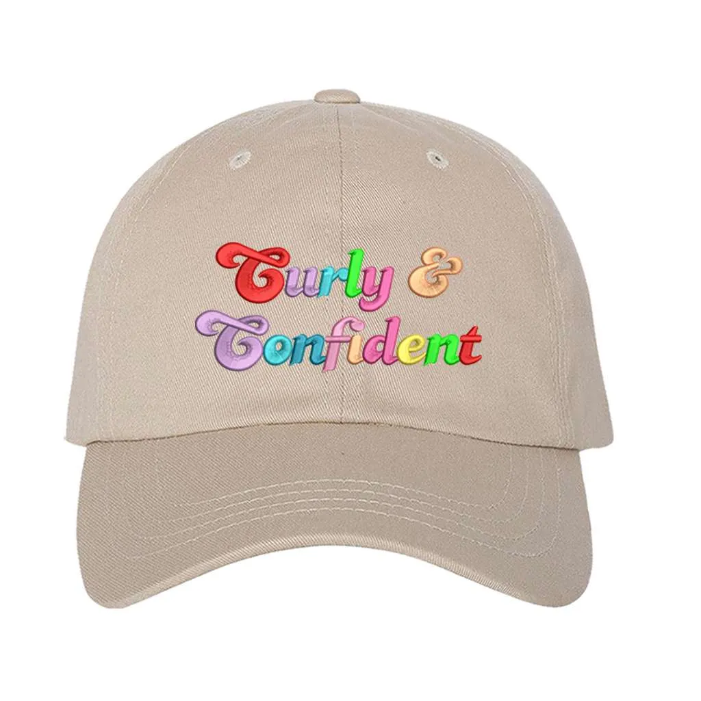 Curly and Confident Embroidered Baseball Cap
