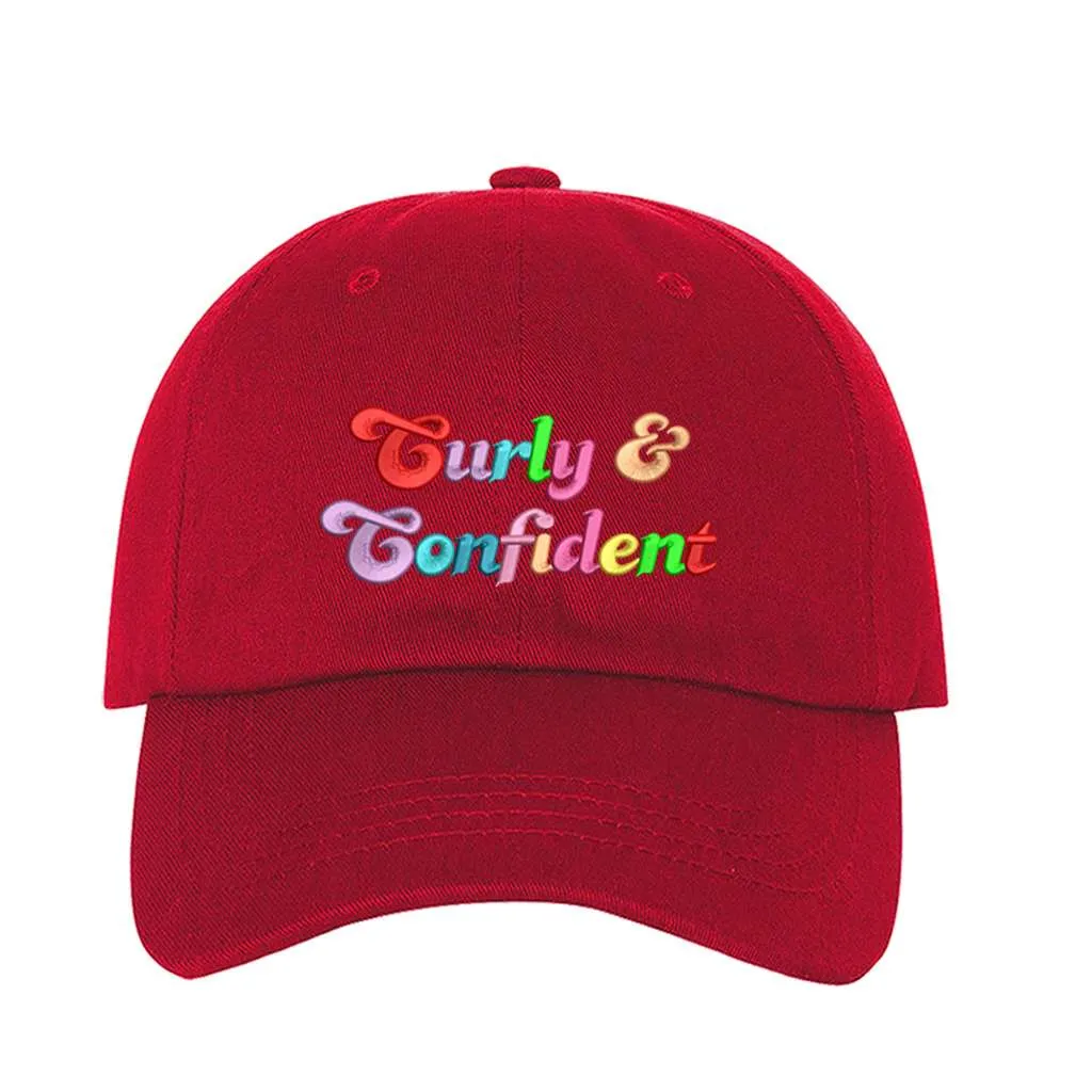 Curly and Confident Embroidered Baseball Cap