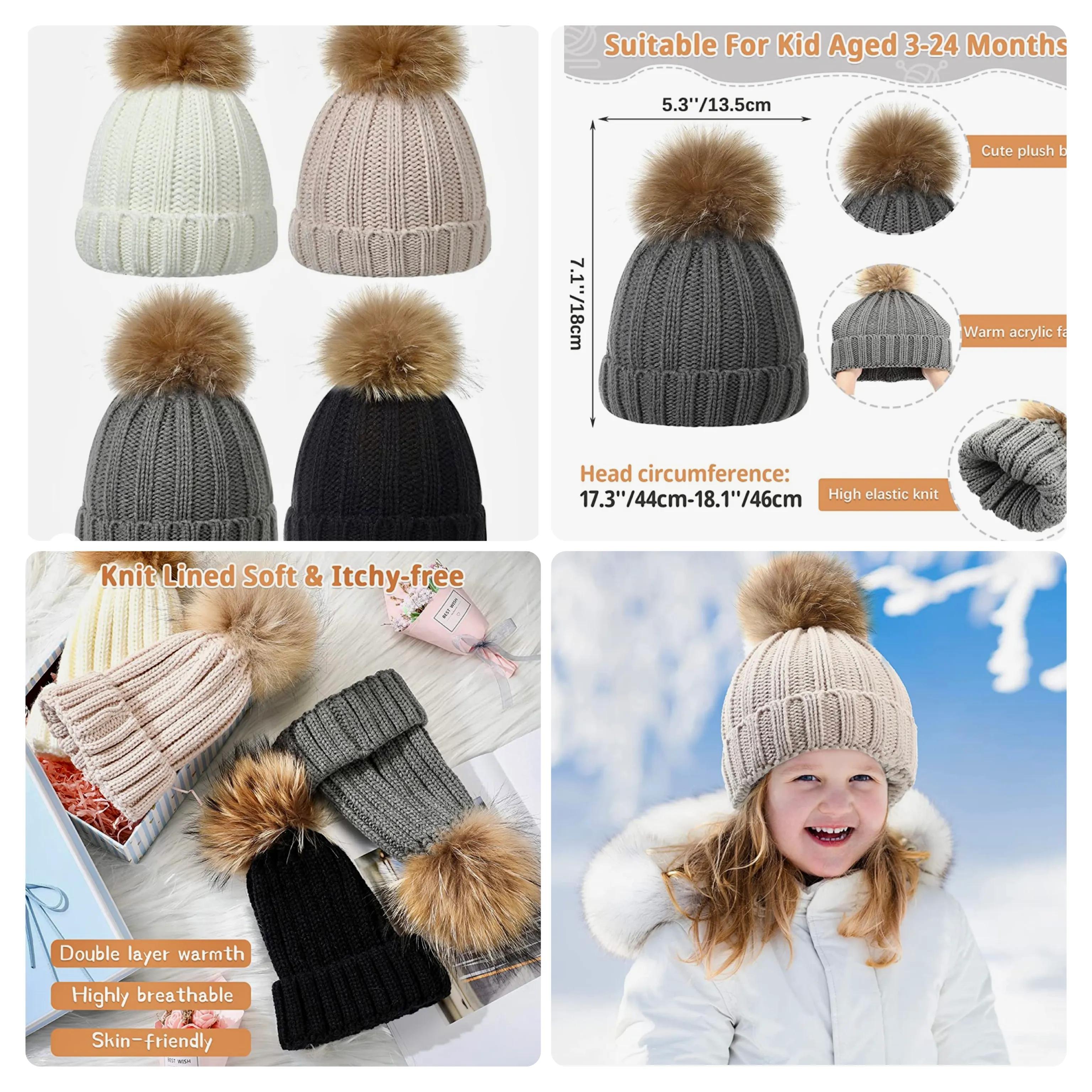 Custom Baby Winter Beanie Hats