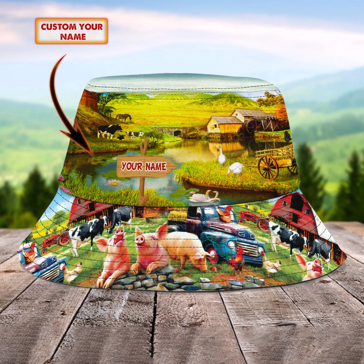 Custom Bucket Hat - Farmer- Hd98 60