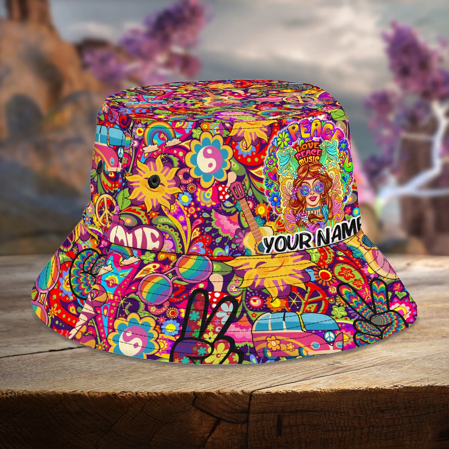 Custom Bucket Hat - Hippie - 325