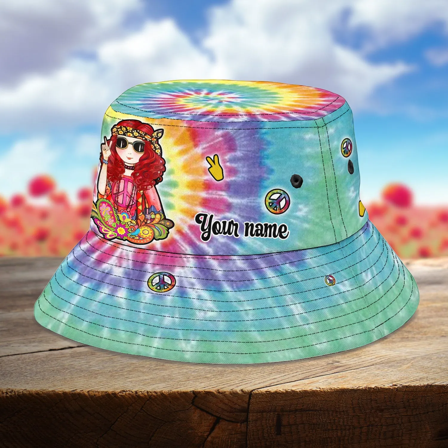Custom Bucket Hat - Hippie