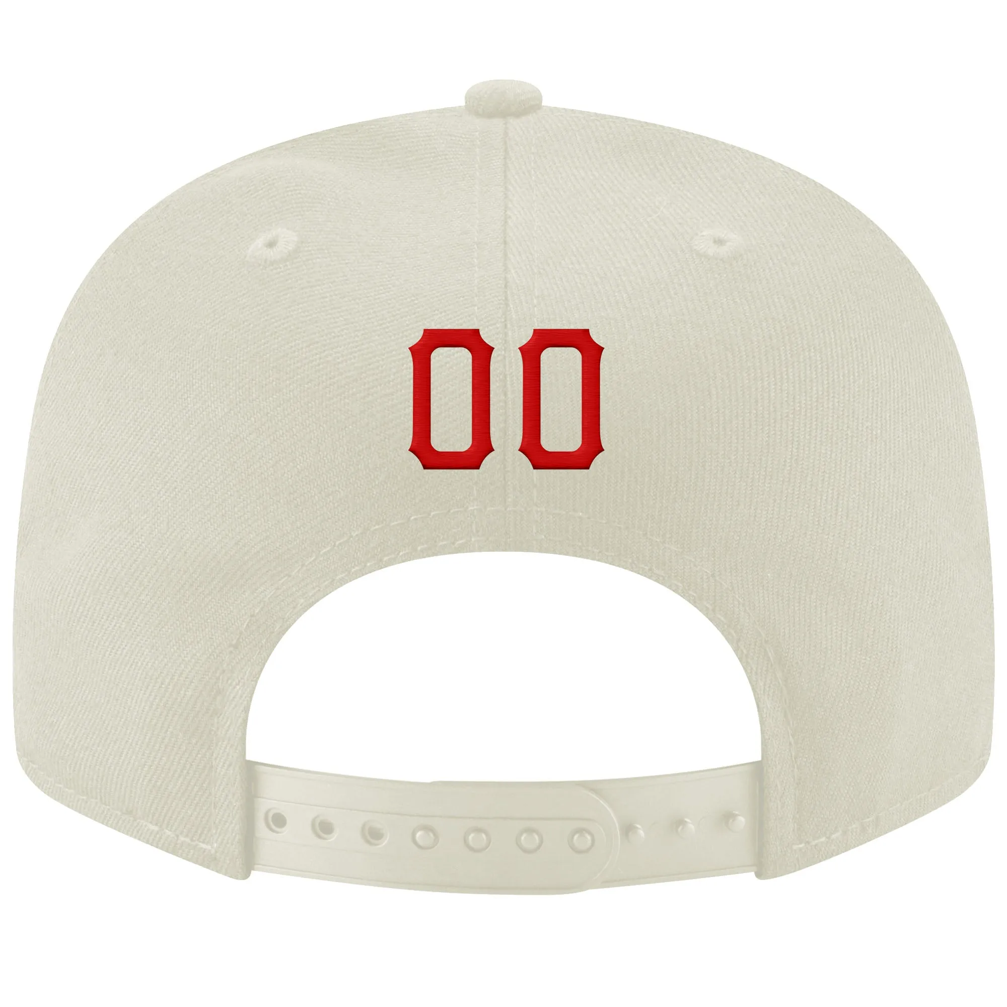 Custom Cream Red-Royal Stitched Adjustable Snapback Hat