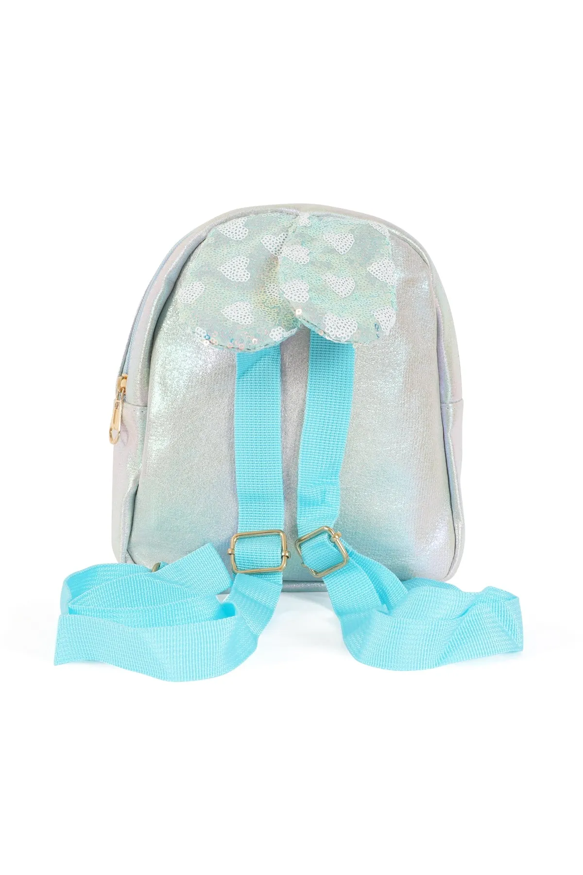Cute Bunny Ears Glitters Kids Backpack Blue - Pack of 6