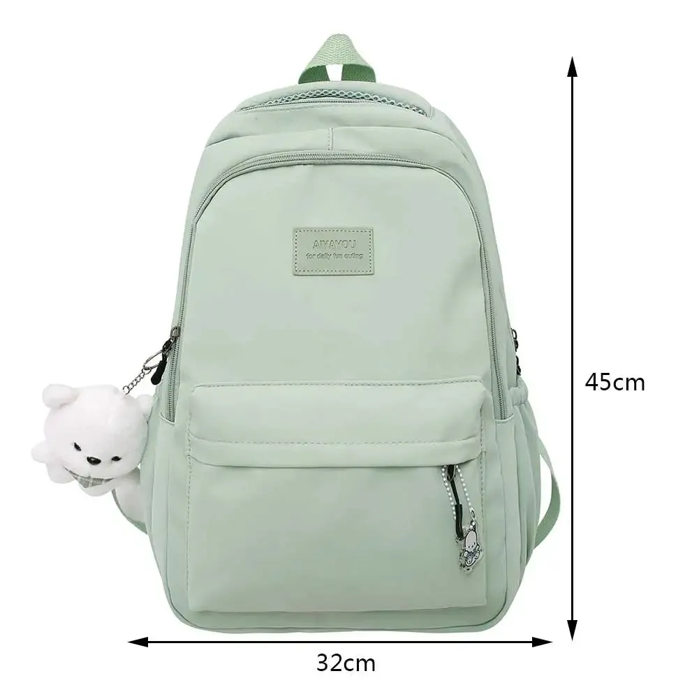 Cute Japanese Kawaii Backpack with Plush Pendant