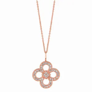 CUTOUT CLOVER DIAMOND NECKLACE 14K GOLD (0.37 CTW)