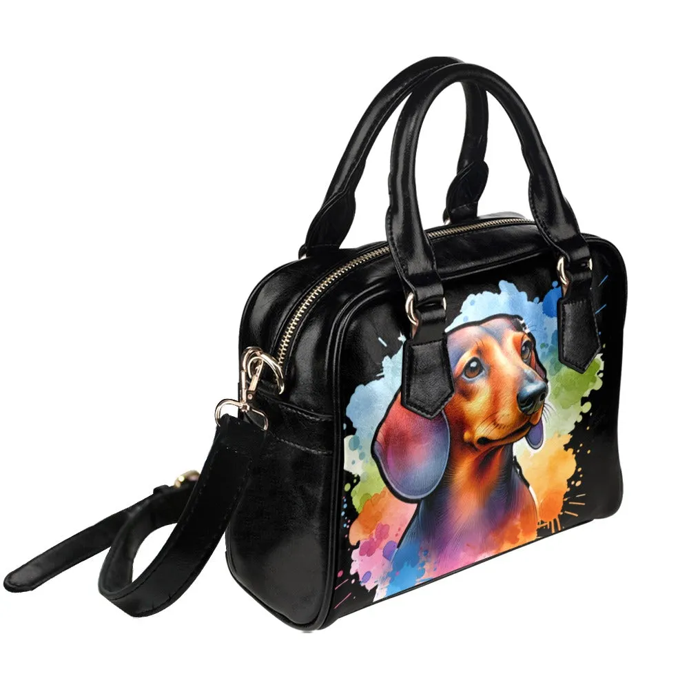 Dachshund Shoulder Bag - Watercolor