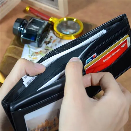 Dad To Son - Never Lose - Black Genuine Leather Wallet
