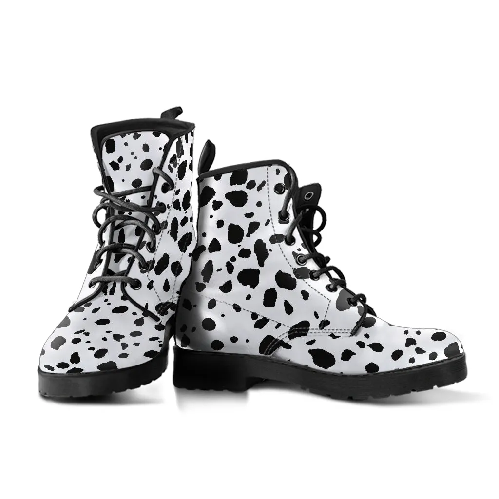 Dalmatian Spots Vegan Boots Mens Womens