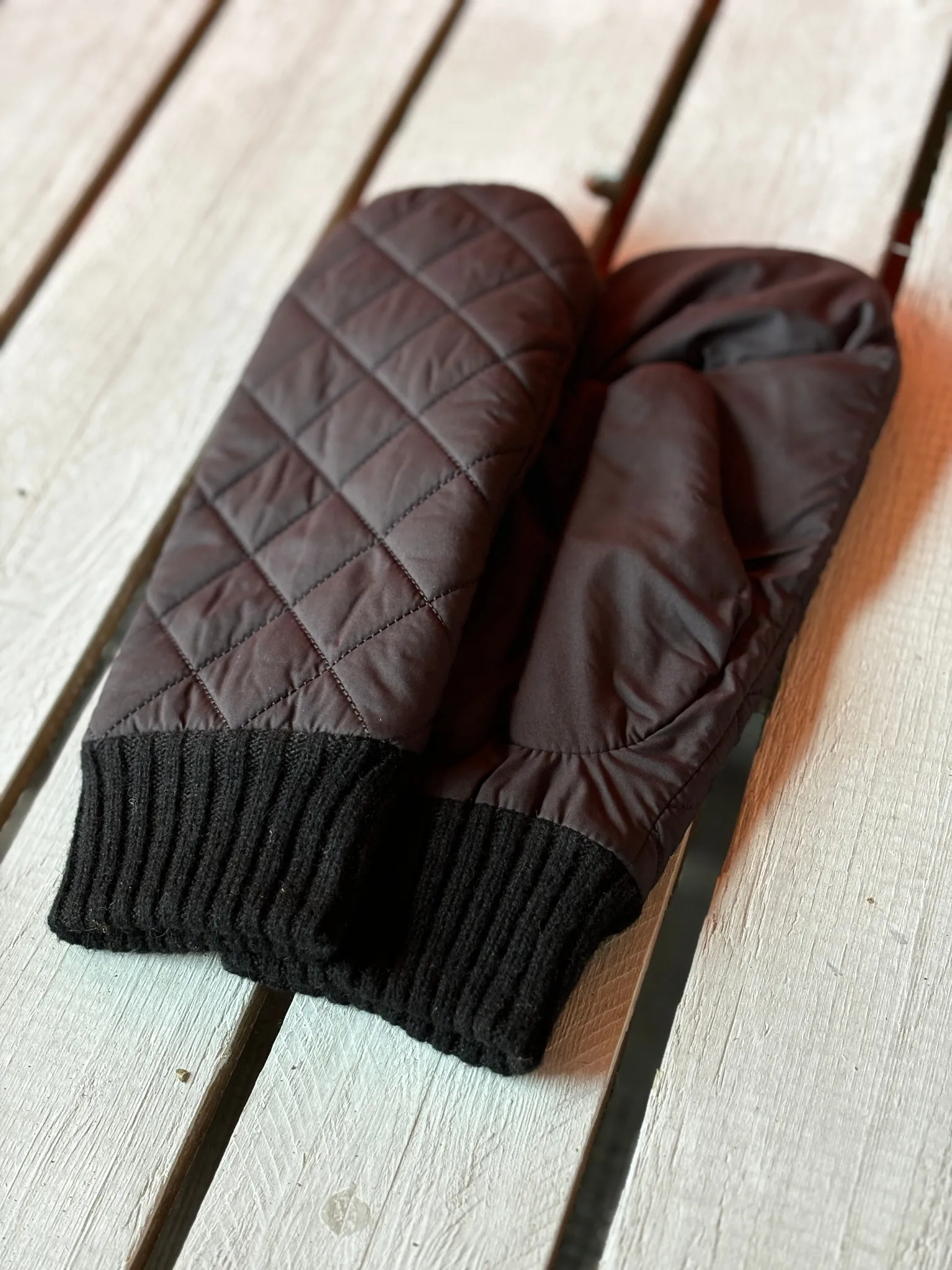 Damier Mittens Black