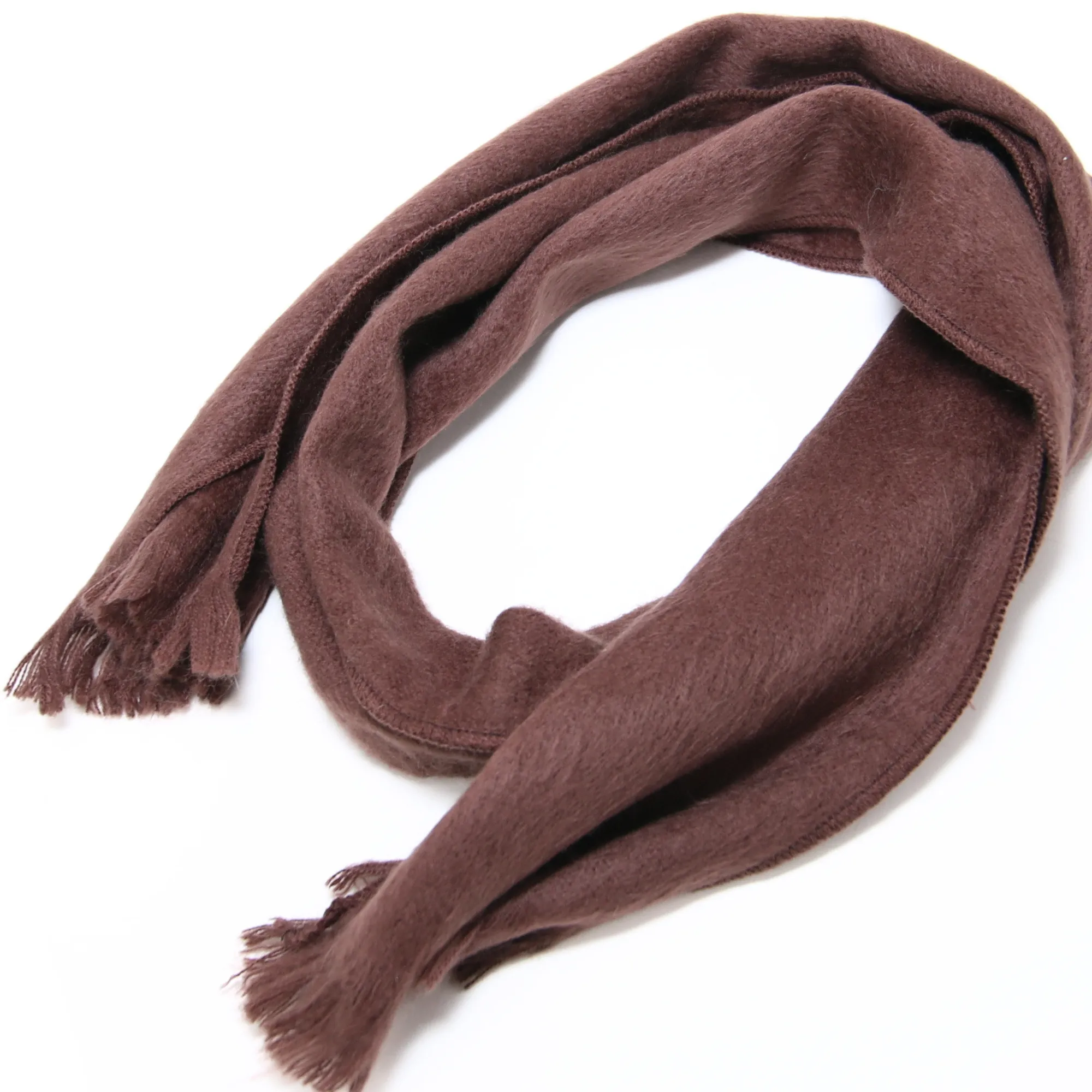 Dark Brown Alpaca Traditional Scarf