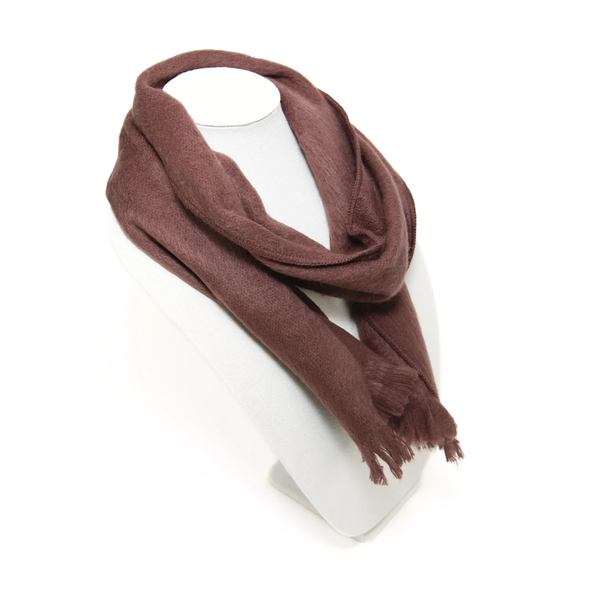 Dark Brown Alpaca Traditional Scarf