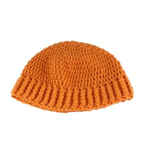 Dark Orange Crochet Snug Beanie Hat Medium/Large - JMCH51ML