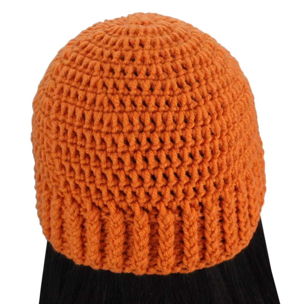 Dark Orange Crochet Snug Beanie Hat Medium/Large - JMCH51ML