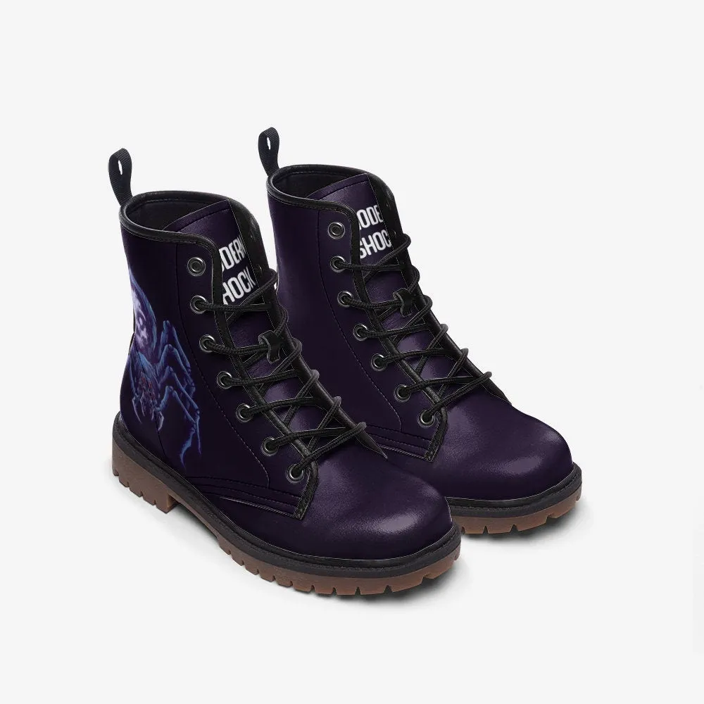 Dark Spider Gothic Vegan Leather Unisex Boots
