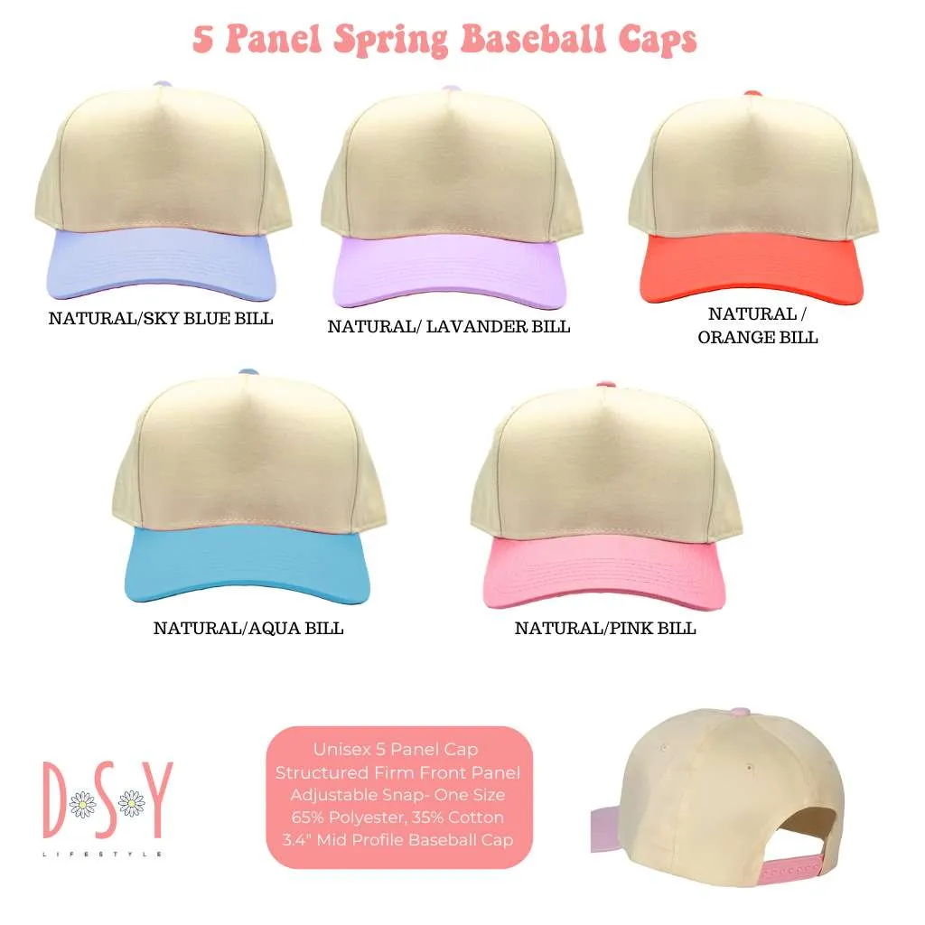 Darlin' Arched 5-Panel Two-Tone Spring Embroidered Baseball Cap