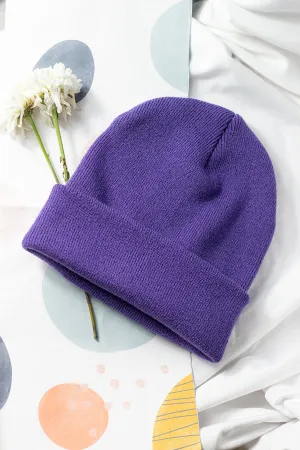 Deep Purple Beanie Hat