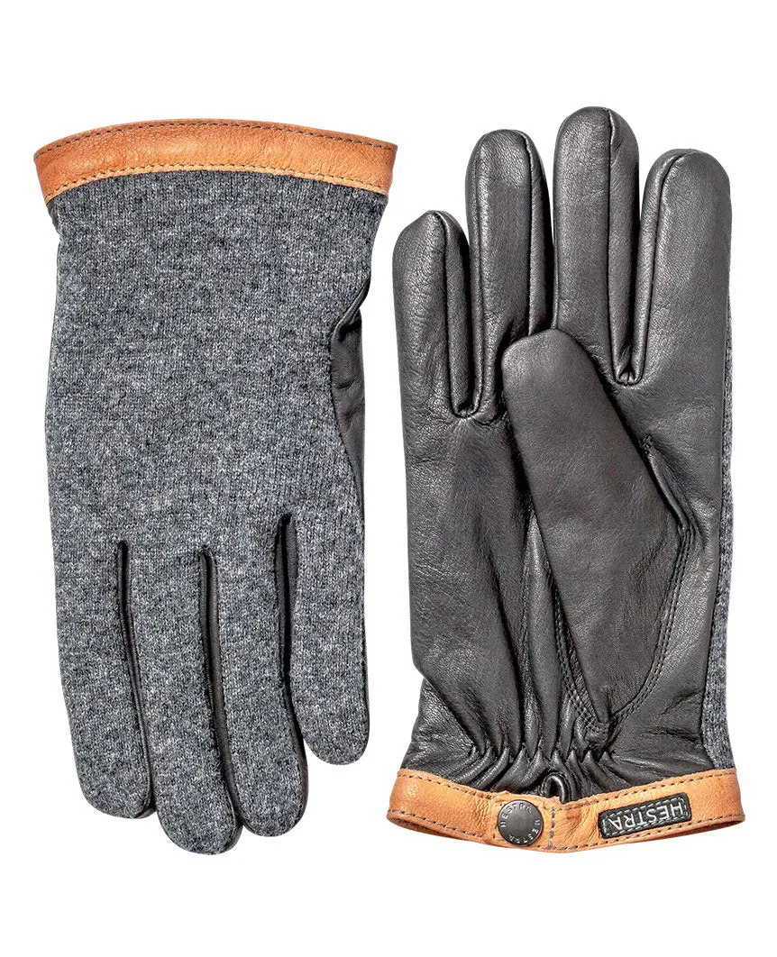 Deerskin Wool Tricot Charcoal Black
