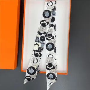 Design Camellia Flower Brand Silk Scarf