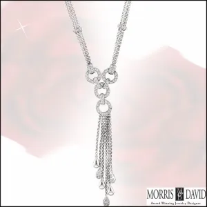 DESIGNER DIAMOND NECKLACE 14K WHITE GOLD 14K GOLD (1.1 CTW)