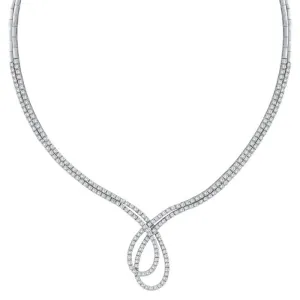 DESIGNER DIAMOND NECKLACE, 14K WHITE GOLD 14K GOLD (5.38 CTW)