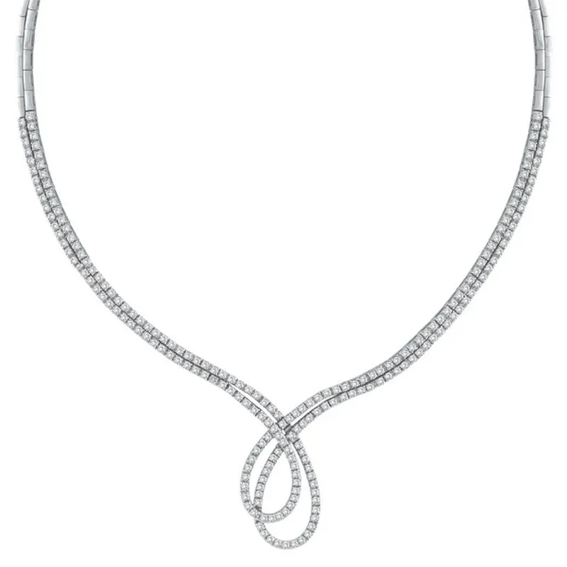 DESIGNER DIAMOND NECKLACE, 14K WHITE GOLD 14K GOLD (5.38 CTW)