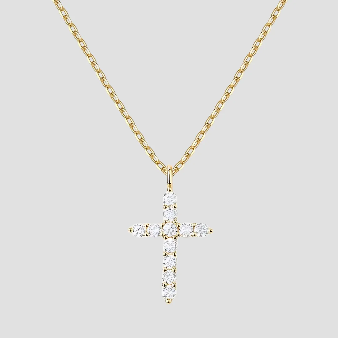 Devotia™ - 14K Gold Plated Cross Necklace