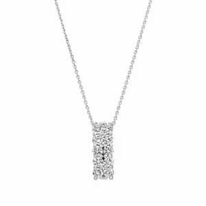 DIAMOND 2 ROWS NECKLACE 14K GOLD (2 CTW)