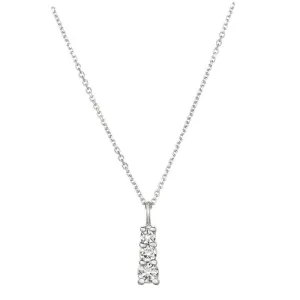 DIAMOND 3 STONE NECKLACE 14K GOLD (0.4 CTW)