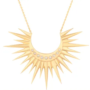 Diamond and Sun Moon Necklace