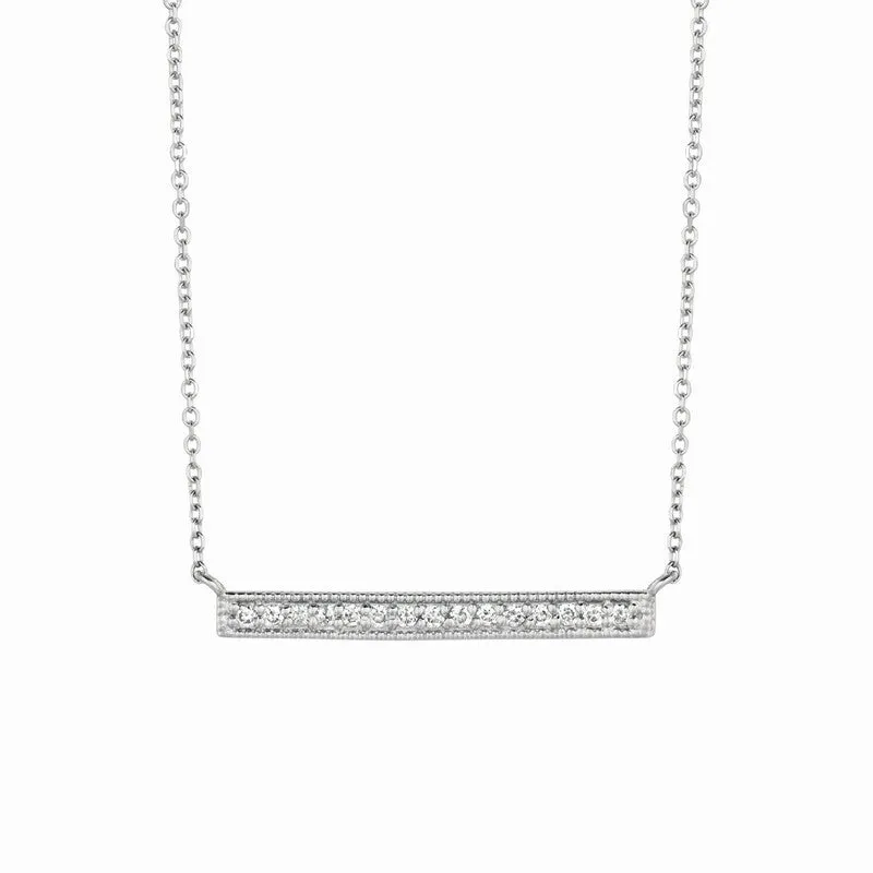 DIAMOND BAR NECKLACE 14K GOLD (0.15 CTW) 1