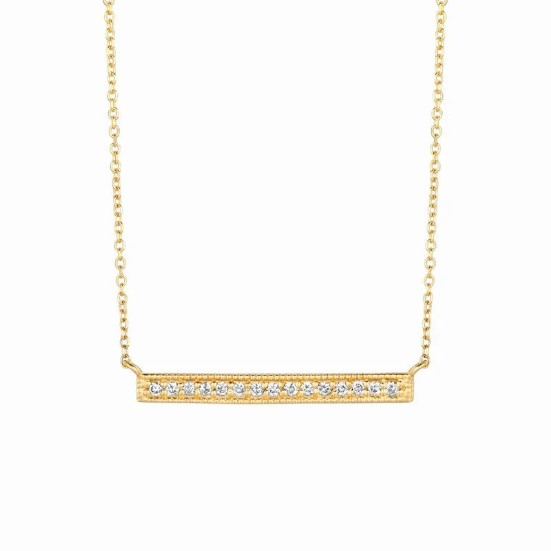 DIAMOND BAR NECKLACE 14K GOLD (0.15 CTW) 1
