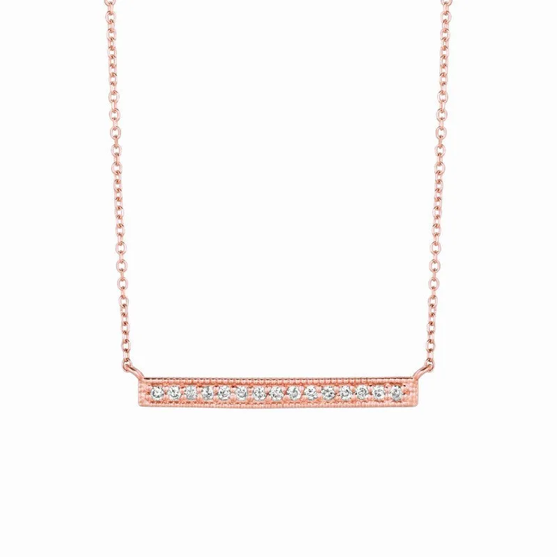 DIAMOND BAR NECKLACE 14K GOLD (0.15 CTW) 1